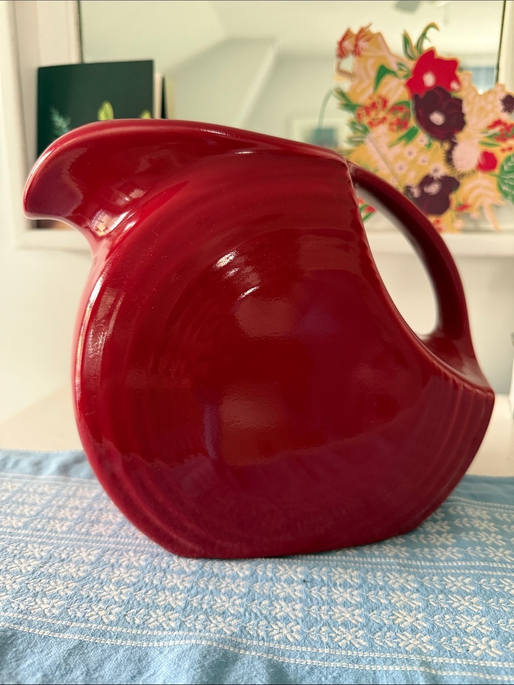 Fiestaware Large Scarlet Disc Pitcher